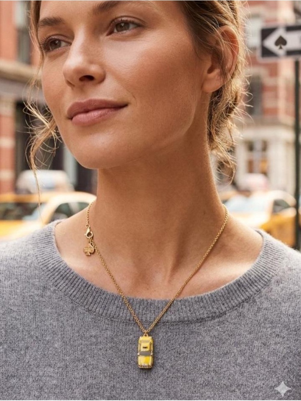 ✨ NWT Kate Spade Ma Cherie New York City Taxi Mini Pendant Necklace ✨